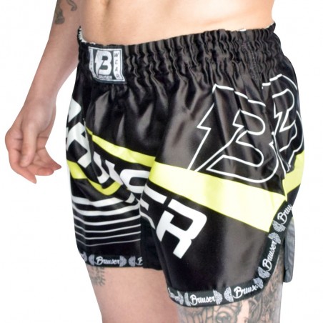 Pantaloncino thai kickboxing in satin bruiser super hero PAN-3705