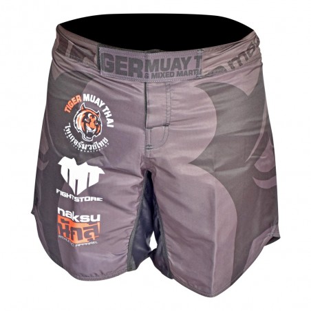 Pantaloncino mma tiger new edition grigio e nero PAN-3700