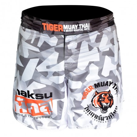 Pantaloncino mma tiger new edition grigio e bianco PAN-3701